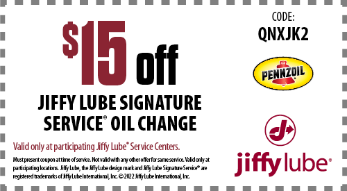 Jiffy Lube Oil Change Coupon